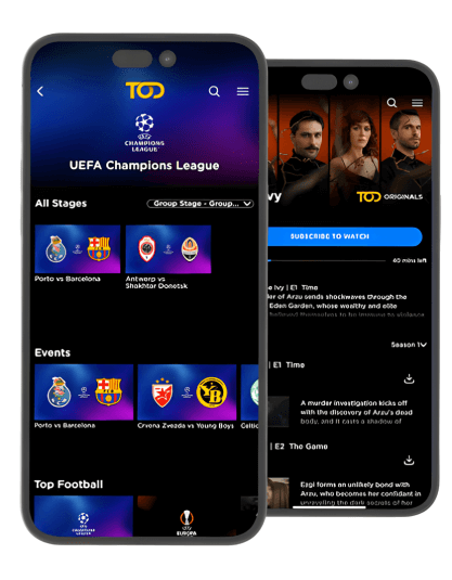 اشتراك تود TOD رخيص الباقة الشاملة مسلسلات ٤K Bien SPORT